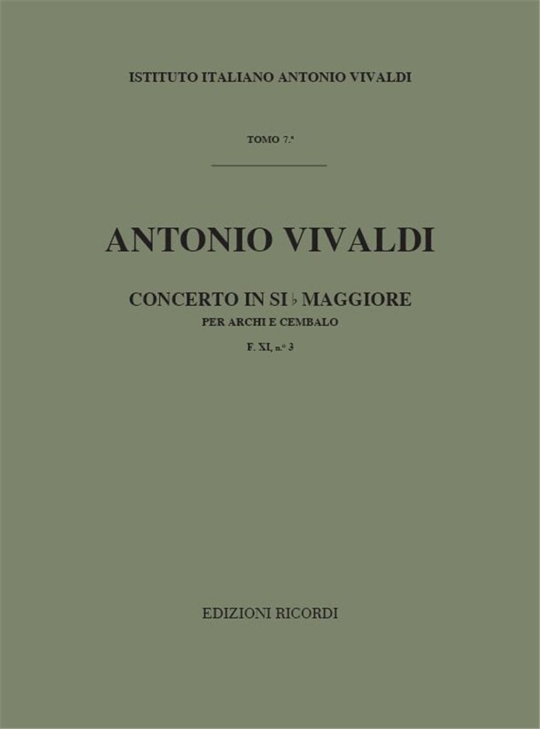 Concerti Per Archi E B.C.: In Si Bem. Rv 166